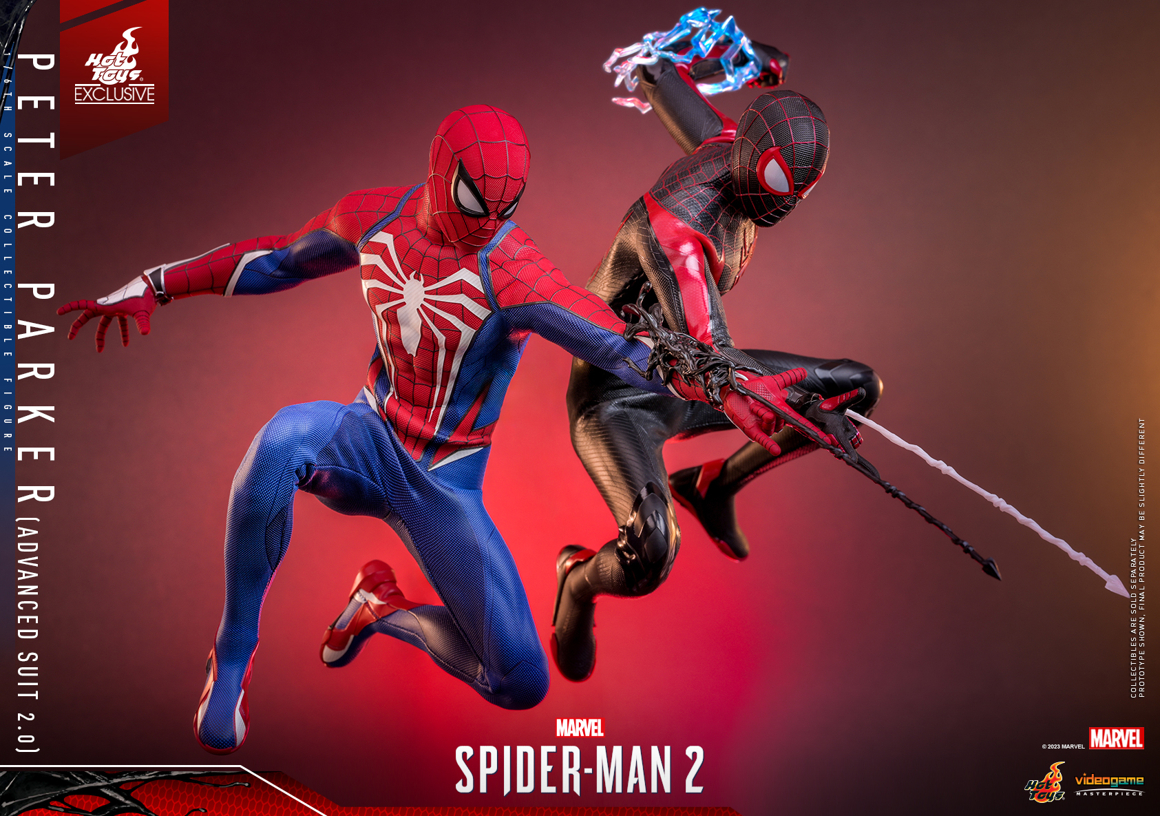 Spider-Man Peter Parker und Miles Morales Produktfoto von Hot Toys.